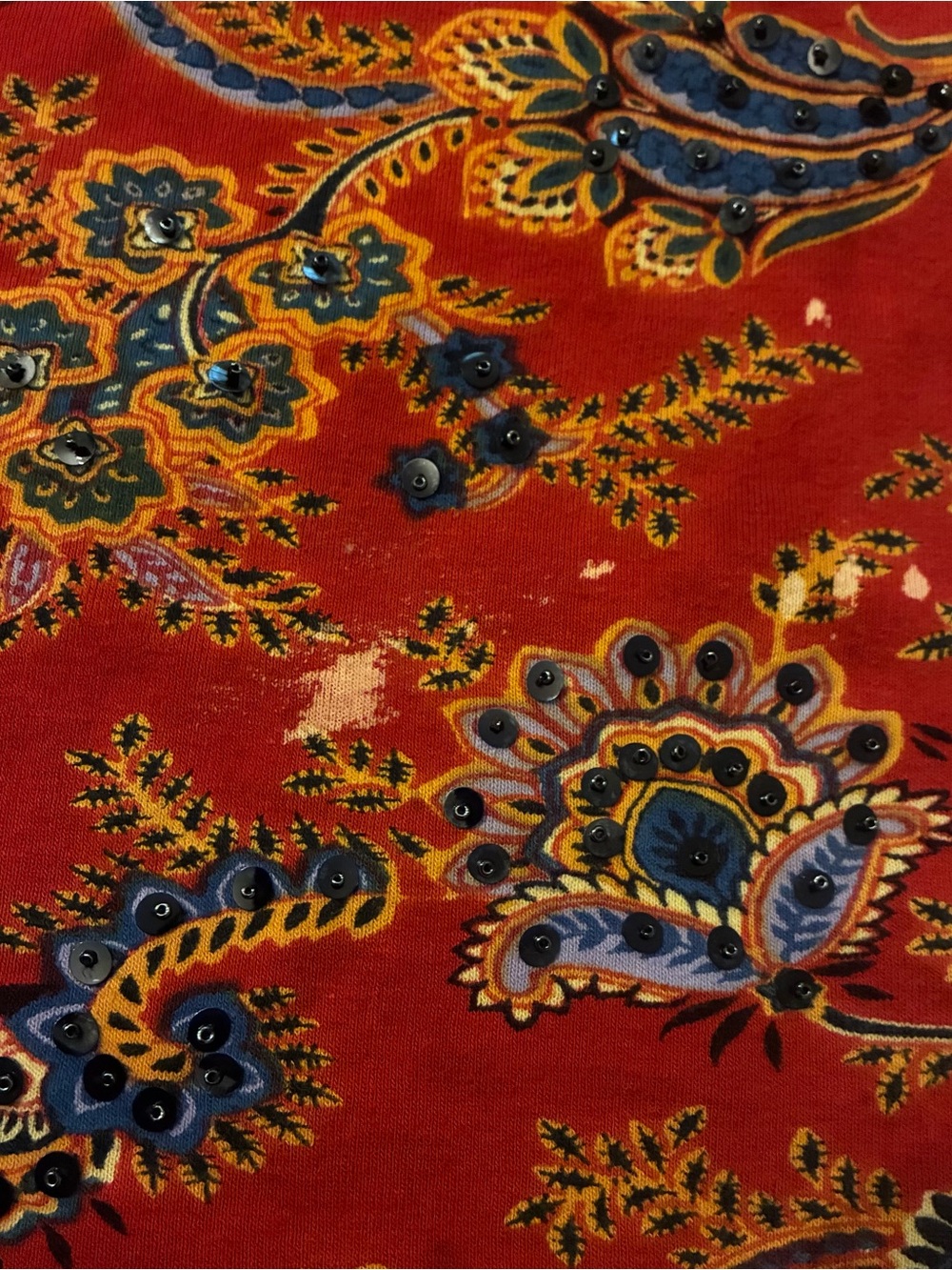 White Stag Red Paisley-Print Long Sleeve Tee - Picture 5 of 5